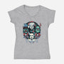 Christmas Monsters-womens v-neck tee-momma_gorilla