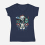 Christmas Monsters-womens v-neck tee-momma_gorilla
