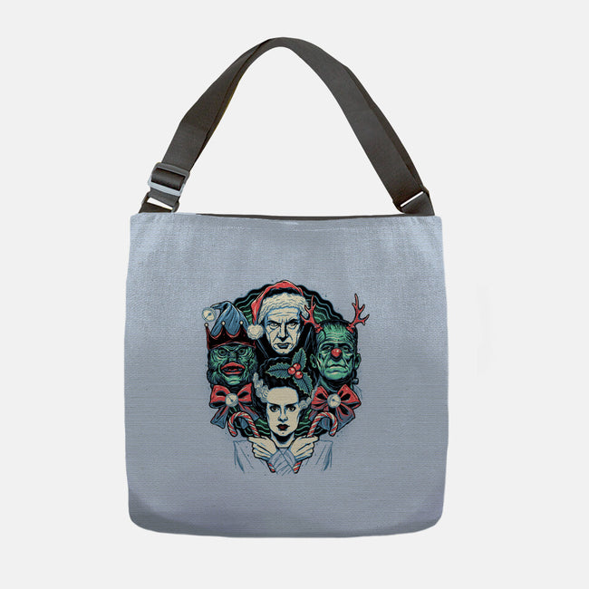 Christmas Monsters-none adjustable tote bag-momma_gorilla