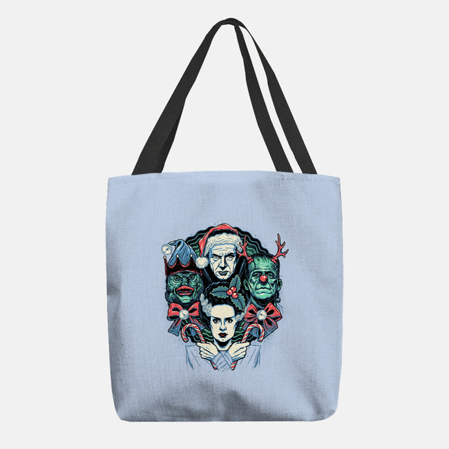 Christmas Monsters-none basic tote bag-momma_gorilla