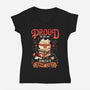 Proud Naughty Cat-womens v-neck tee-Snouleaf
