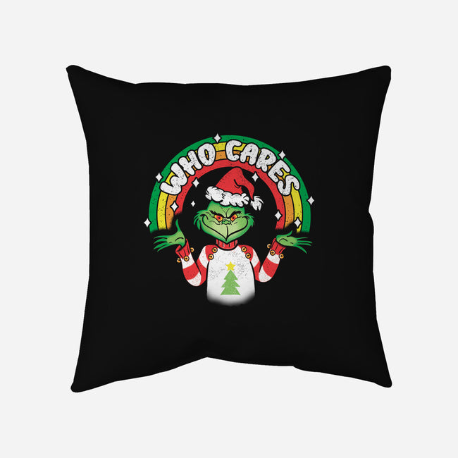 Who Cares-none removable cover w insert throw pillow-turborat14
