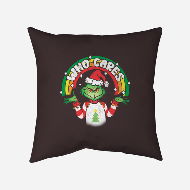 Who Cares-none removable cover w insert throw pillow-turborat14