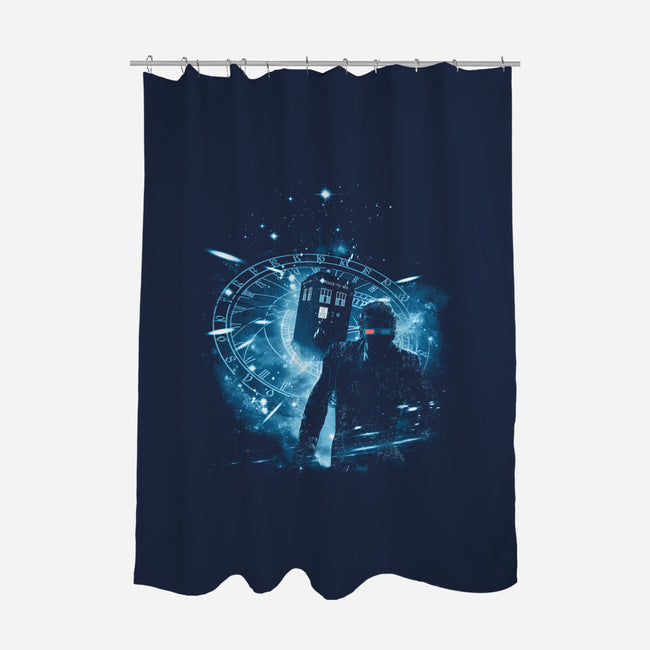 Running After Gallifrey-none polyester shower curtain-kharmazero