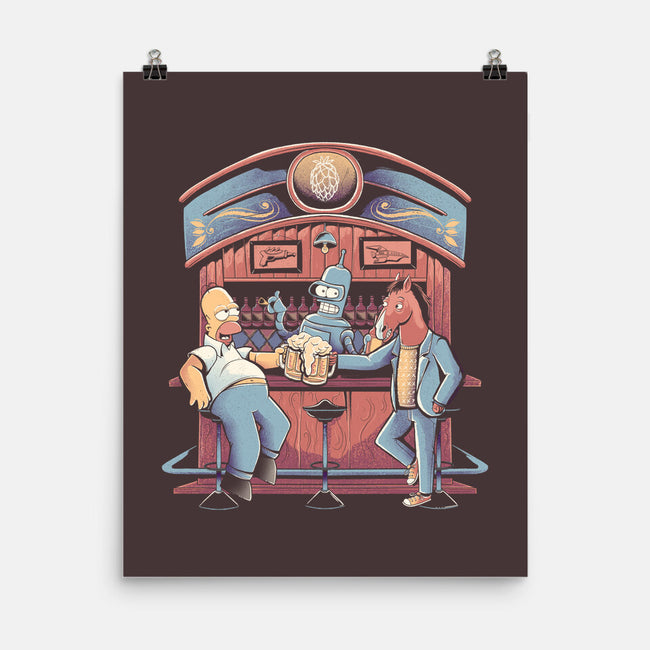 Happy Hour-none matte poster-Arigatees