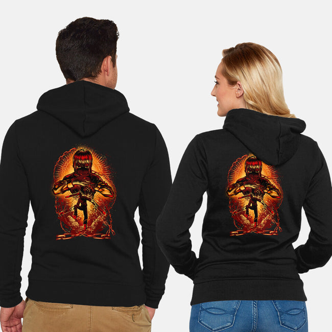 Public Devil Hunters-unisex zip-up sweatshirt-hypertwenty