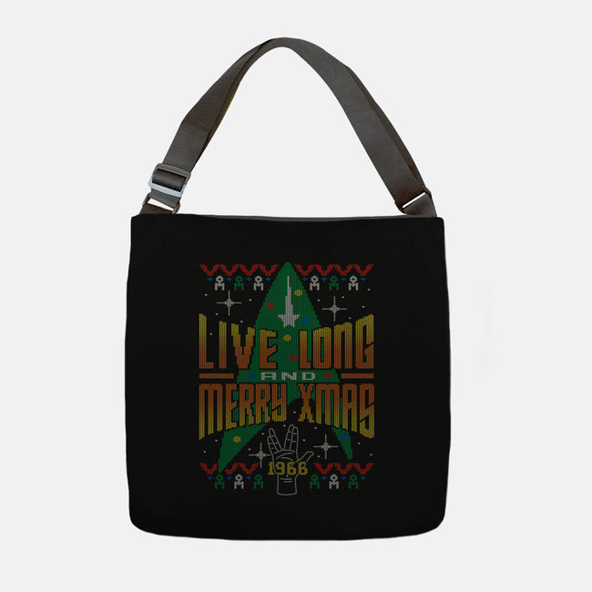 Live Long And Merry Xmas-none adjustable tote bag-Getsousa!