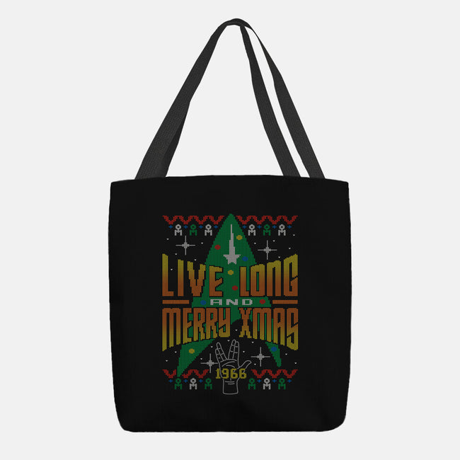 Live Long And Merry Xmas-none basic tote bag-Getsousa!