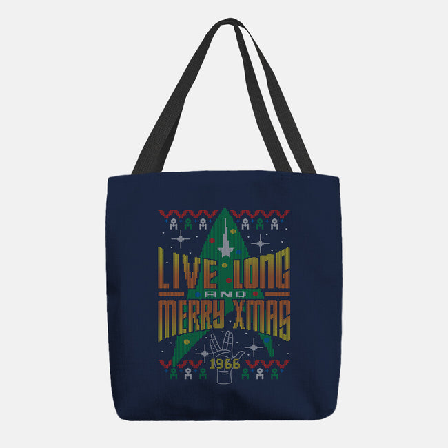 Live Long And Merry Xmas-none basic tote bag-Getsousa!