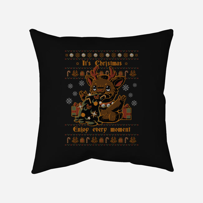 Enjoy Christmas-none removable cover w insert throw pillow-xMorfina
