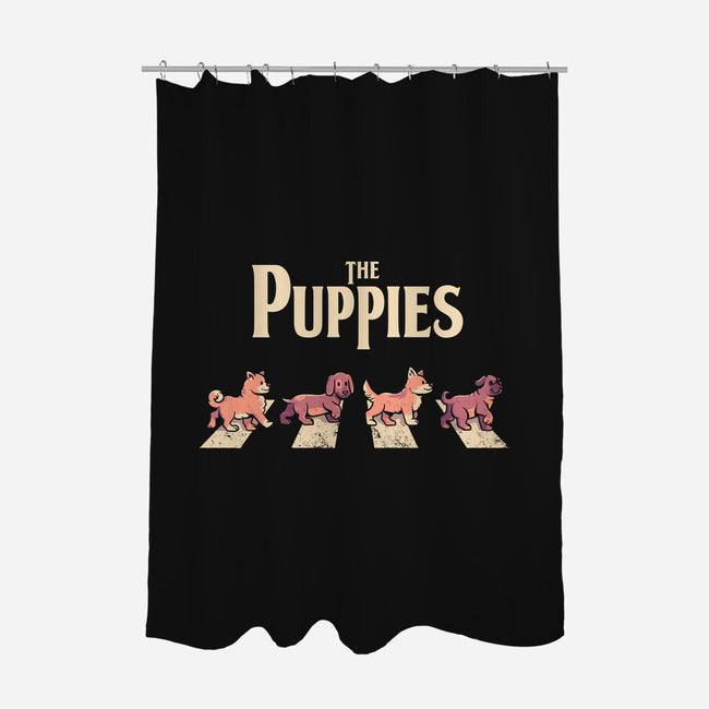 The Puppies-none polyester shower curtain-eduely