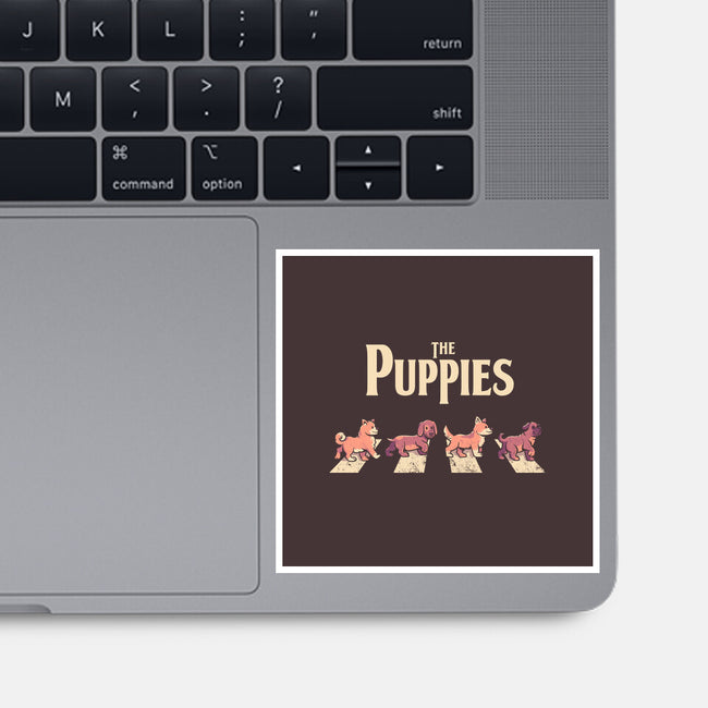 The Puppies-none glossy sticker-eduely
