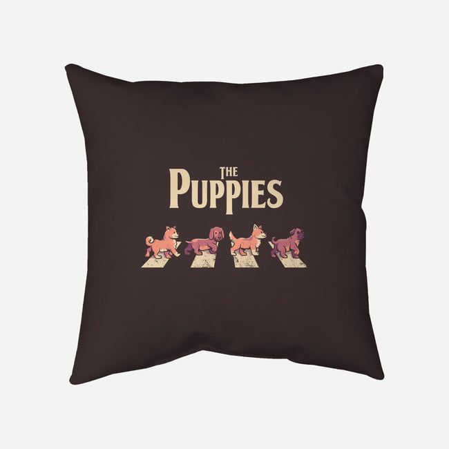 The Puppies-none removable cover w insert throw pillow-eduely
