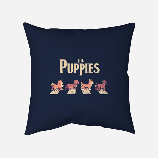 The Puppies-none removable cover throw pillow-eduely