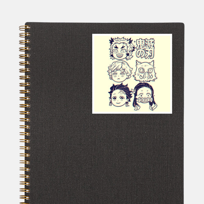 Cute Slayers-none glossy sticker-Douglasstencil