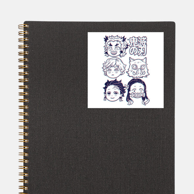 Cute Slayers-none glossy sticker-Douglasstencil