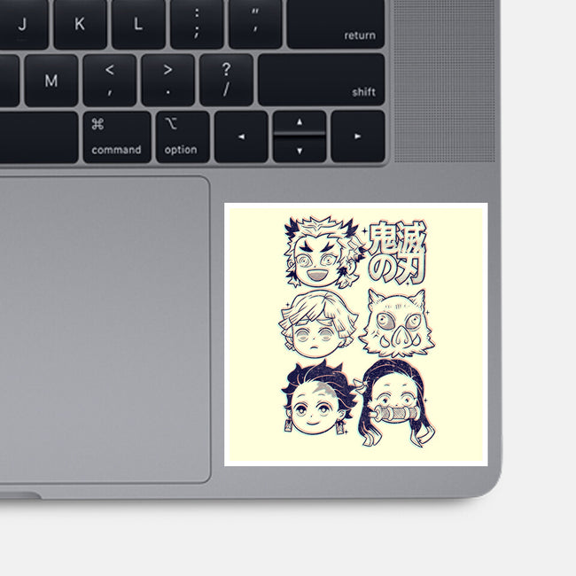 Cute Slayers-none glossy sticker-Douglasstencil