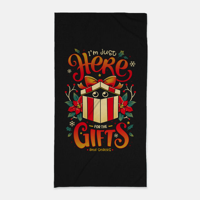 Sneaky Christmas Thief-none beach towel-Snouleaf