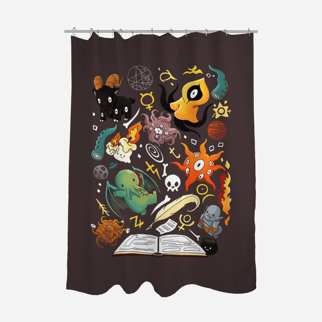 Demons-none polyester shower curtain-Vallina84