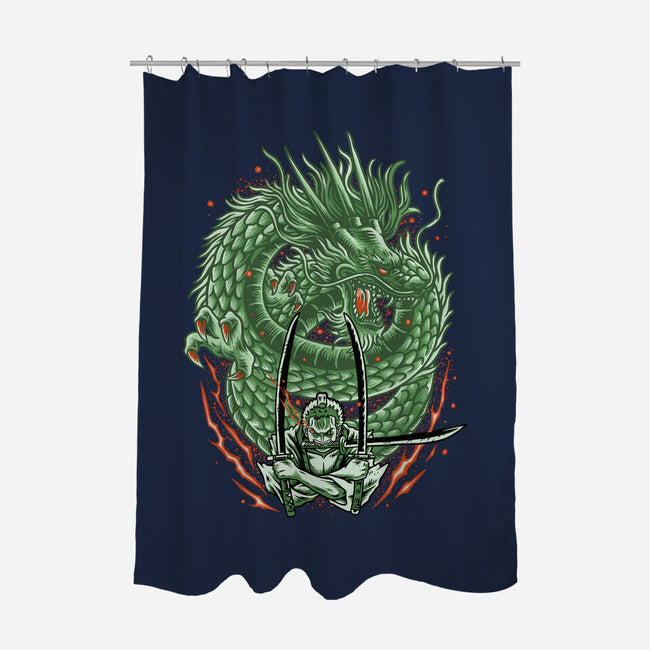 Three Sword Style-none polyester shower curtain-Imu Studio