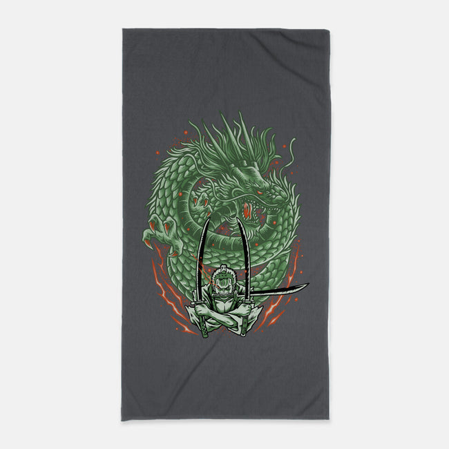 Three Sword Style-none beach towel-Imu Studio