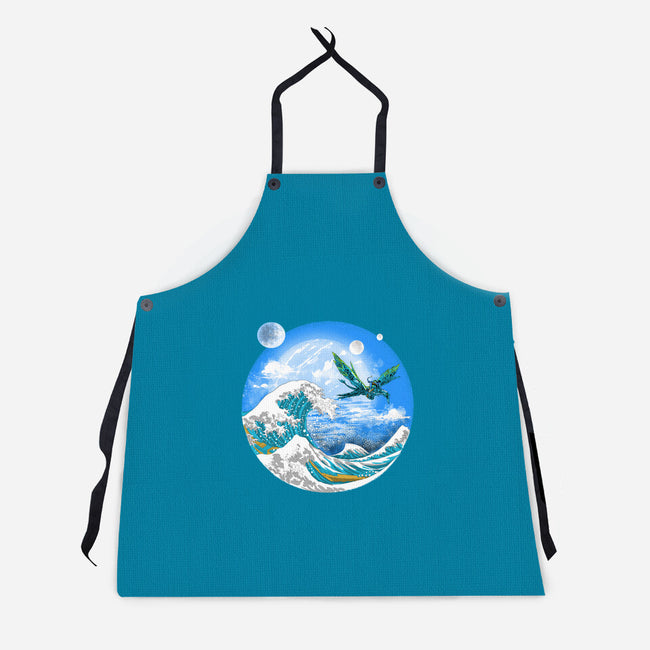 Great Wave Off Pandora-unisex kitchen apron-zascanauta