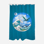 Great Wave Off Pandora-none polyester shower curtain-zascanauta