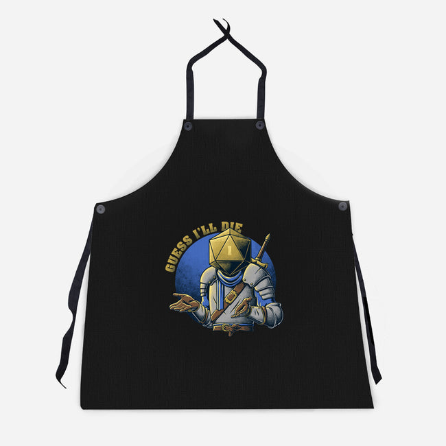 RPG Guess I'll Die-unisex kitchen apron-The Inked Smith