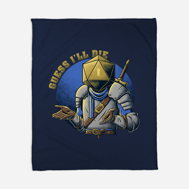 RPG Guess I'll Die-none fleece blanket-The Inked Smith