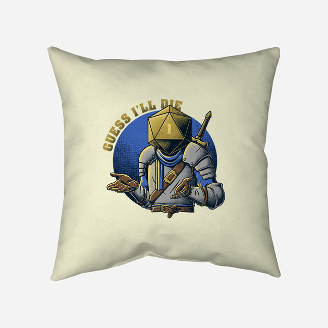 RPG Guess I'll Die-none removable cover w insert throw pillow-The Inked Smith