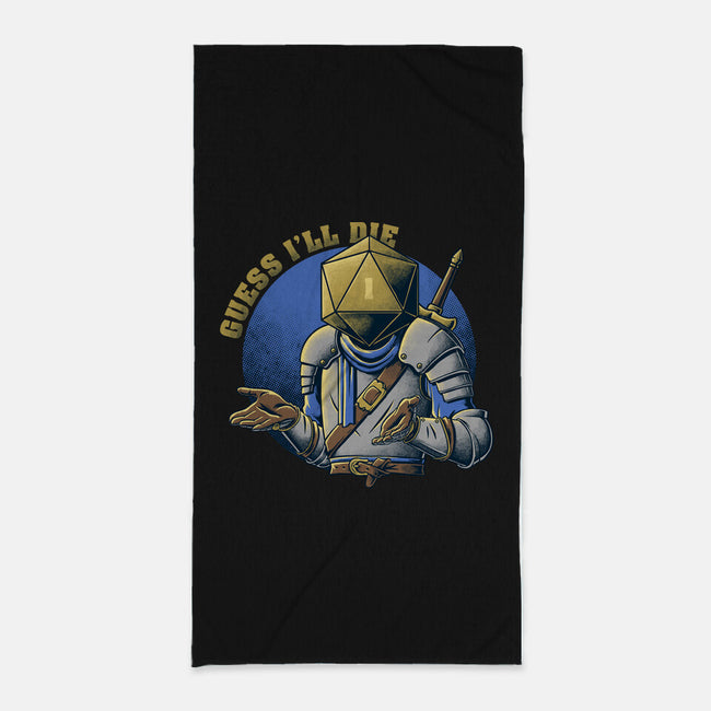 RPG Guess I'll Die-none beach towel-The Inked Smith