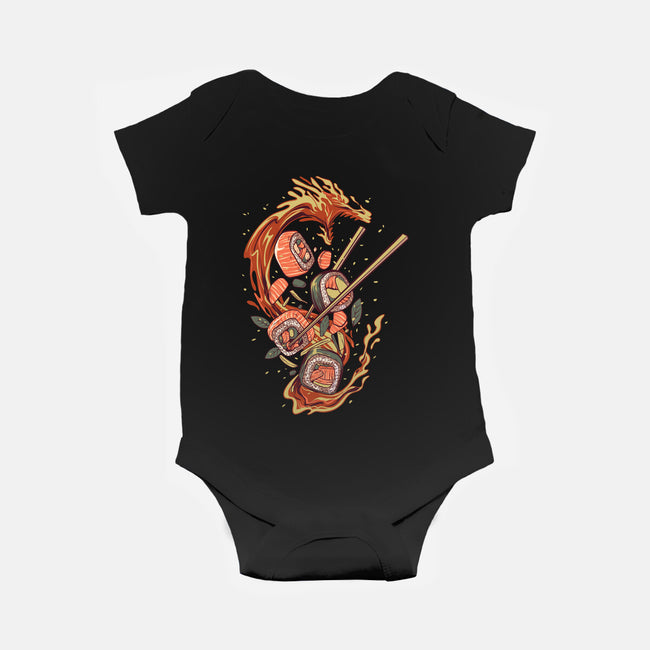 Sushi Roll Dragon-baby basic onesie-daizzystudio