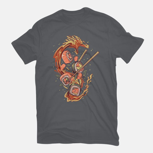 Sushi Roll Dragon-womens basic tee-daizzystudio