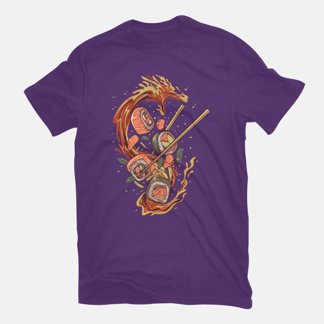 Sushi Roll Dragon-mens premium tee-daizzystudio