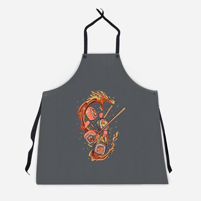 Sushi Roll Dragon-unisex kitchen apron-daizzystudio