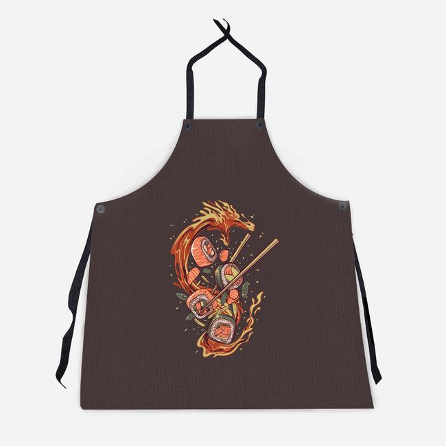 Sushi Roll Dragon-unisex kitchen apron-daizzystudio