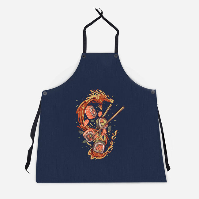 Sushi Roll Dragon-unisex kitchen apron-daizzystudio