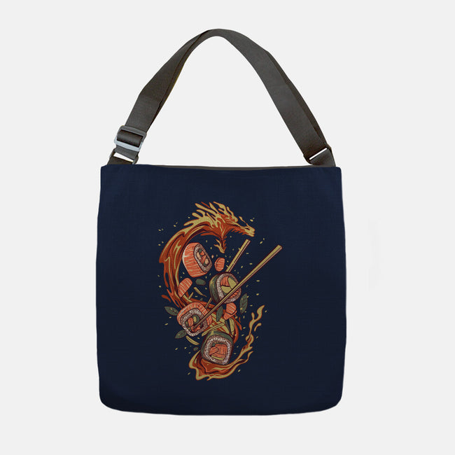 Sushi Roll Dragon-none adjustable tote bag-daizzystudio