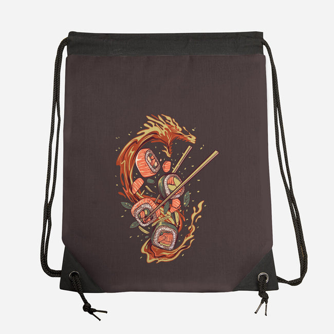 Sushi Roll Dragon-none drawstring bag-daizzystudio