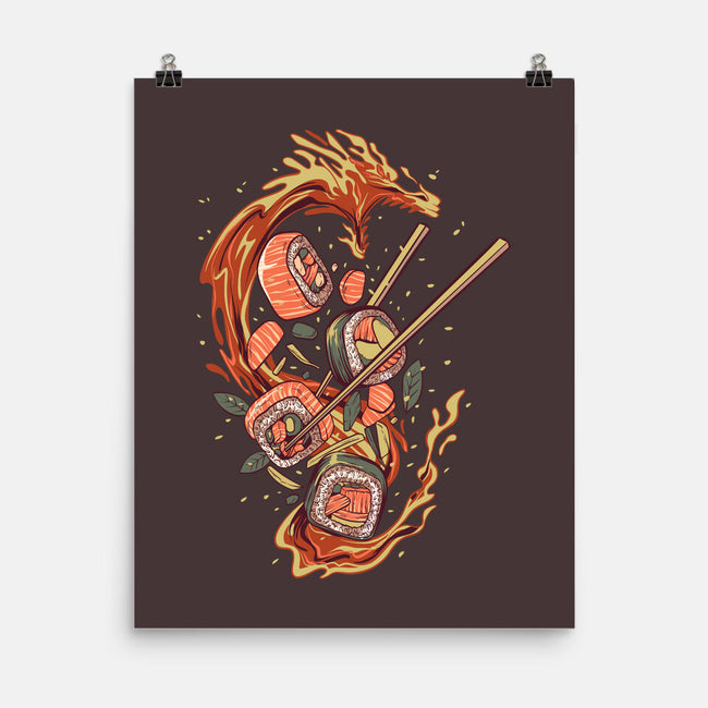 Sushi Roll Dragon-none matte poster-daizzystudio