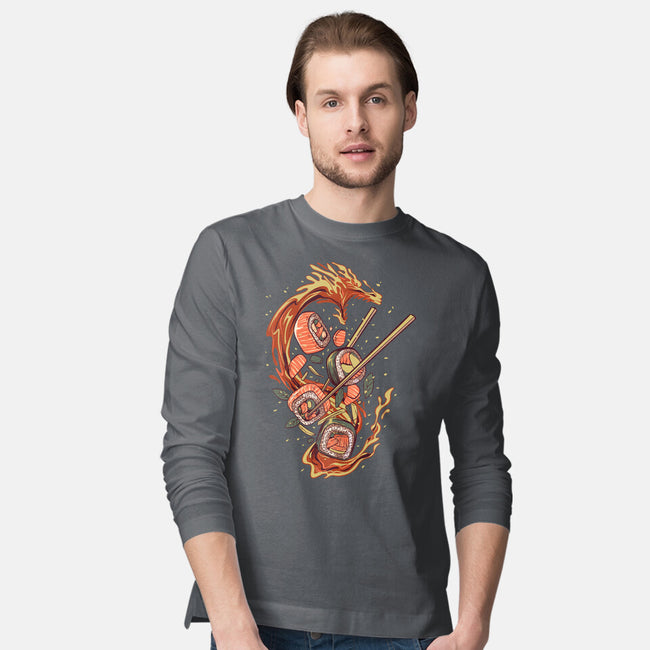 Sushi Roll Dragon-mens long sleeved tee-daizzystudio