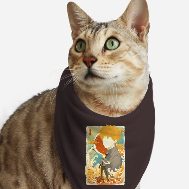Musha-e Denji-cat bandana pet collar-hypertwenty