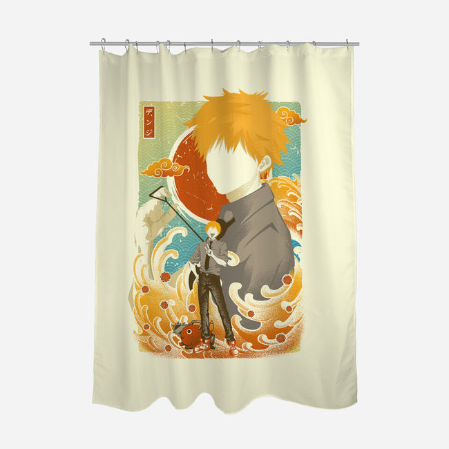 Musha-e Denji-none polyester shower curtain-hypertwenty