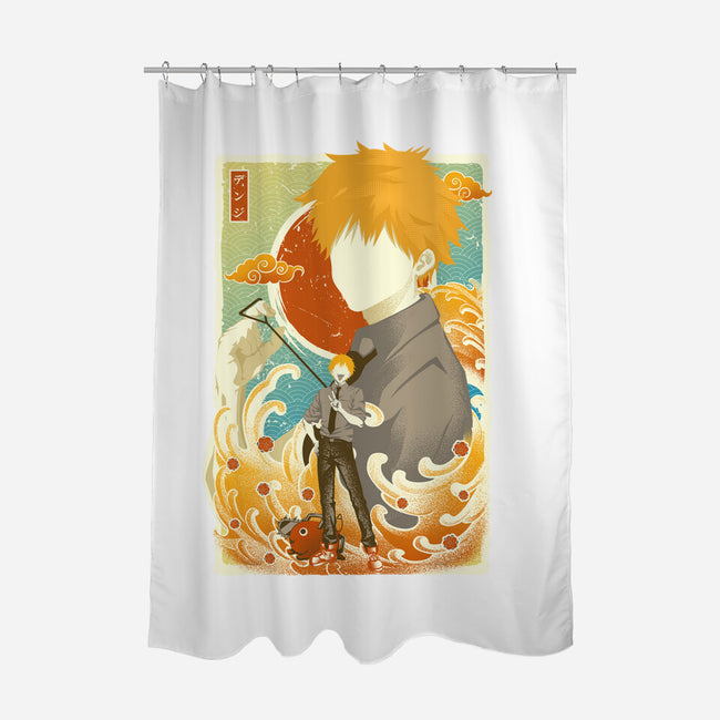 Musha-e Denji-none polyester shower curtain-hypertwenty