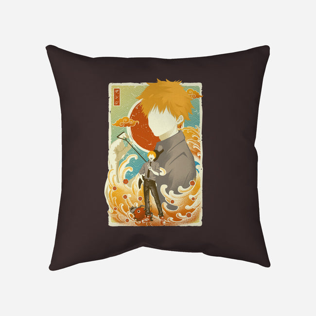 Musha-e Denji-none removable cover w insert throw pillow-hypertwenty
