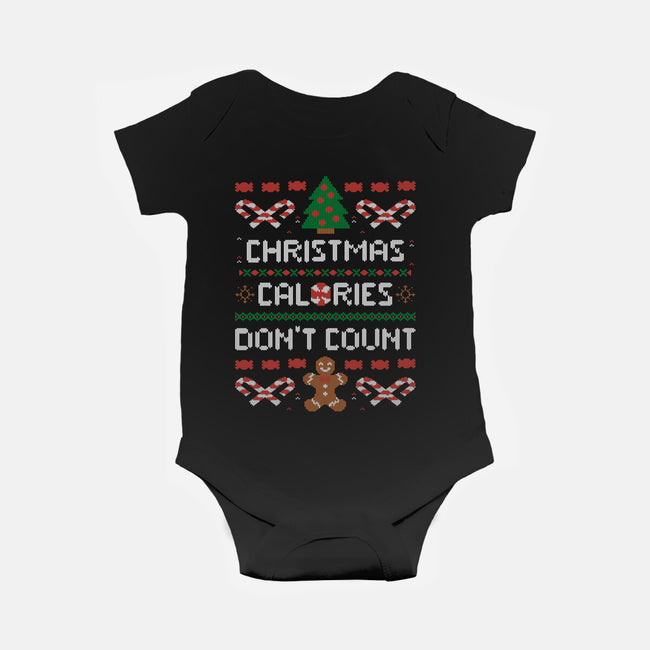 Christmas Calories Don't Count-baby basic onesie-eduely