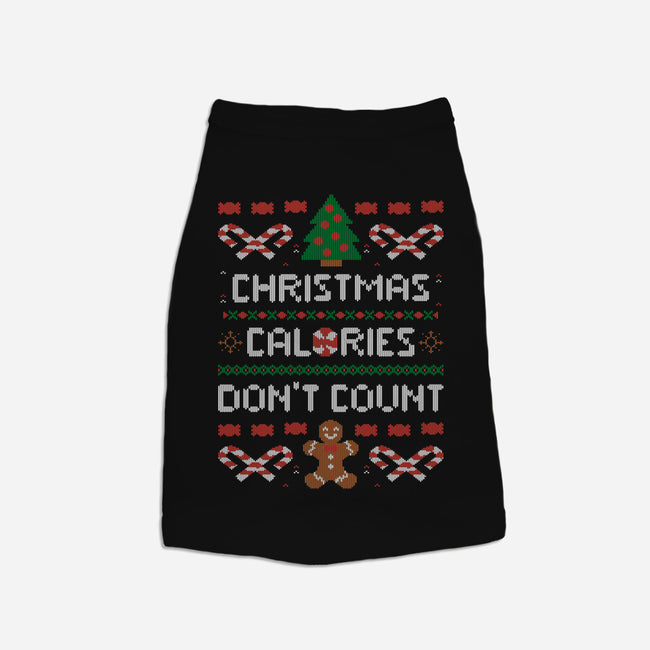 Christmas Calories Don't Count-cat basic pet tank-eduely
