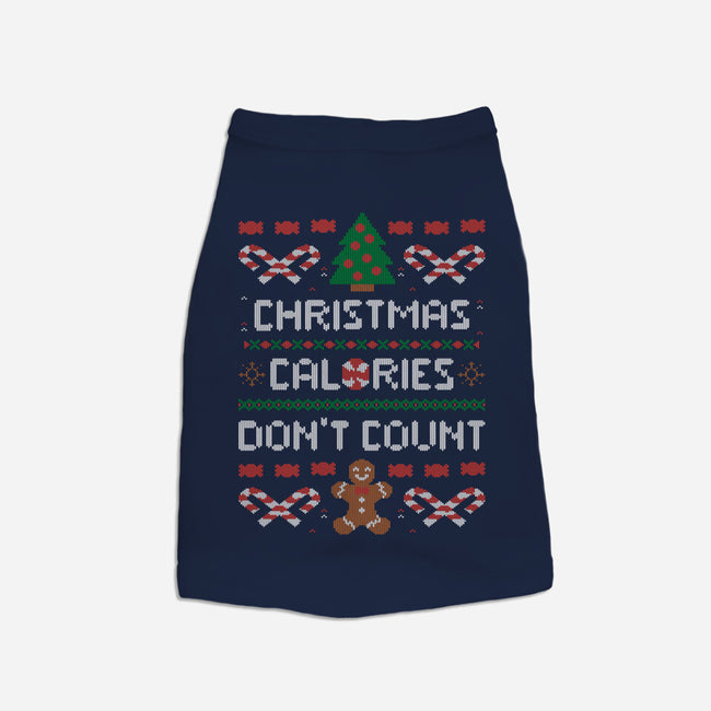 Christmas Calories Don't Count-cat basic pet tank-eduely