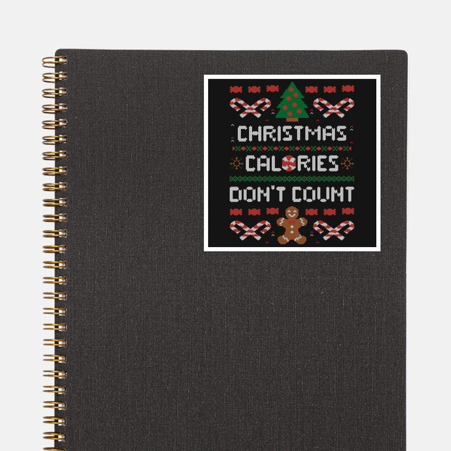 Christmas Calories Don't Count-none glossy sticker-eduely