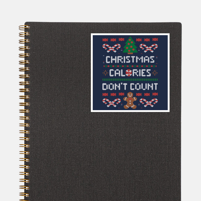 Christmas Calories Don't Count-none glossy sticker-eduely